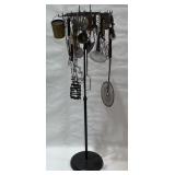 Metal Floor Rack Full of Country Kitchen Utensils