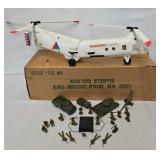 Remco Whirly Bird Helicopter w/Orig Box & Access.