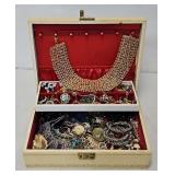 White Jewelry Box Filled with Designer Style