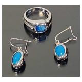 Sterling Silver Ring  Earrings