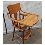 Oak High Chair