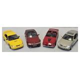 (4) Asst 1:18 Die Cast Model Cars