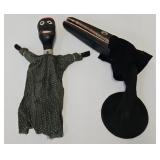 (2) Folk Art hand puppets