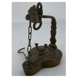 1834 Brass Betty Whale Oil Lamp