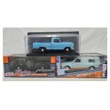 (3) 1:24 Die Cast Model Trucks (MIB)