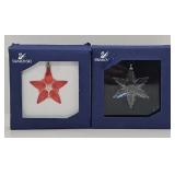 Swarovski Silver Crystal Snowflake & Poinsettia