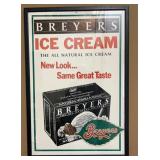 Vintage Breyers Ice Cream 2-Sided Adv. Poster