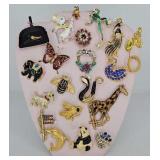 22 Costume Jewelry Pins