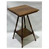 Antique Oak Plant Stand