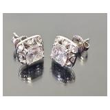 Tacori sterling silver & CZ earrings