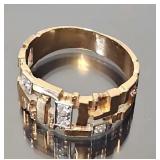 14kt gold and diamond man