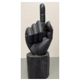 22" Hand Carved Wooden hand with finger