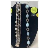 (2) Designer Michael Dawkins Sterling Bracelets