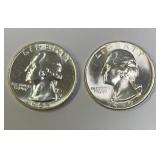 1950D &1955D/D Washington Silver Quarters