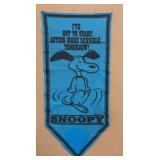 1967 United Features Snoopy 33" x 14" Felt Penant