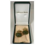 Connemara marble cufflinks w/Orig Box