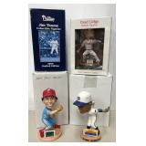 (4) Phillies Bobble Head Figurines w/Orig Boxes