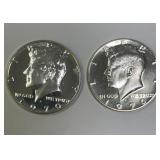(2) 1970S Proof Kennedy 40% Silver Half Dollars