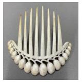 Antique carved Ivory Hair Comb