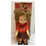 c1974 "Tessie Talk" Ventriloquist Gal Doll w/OB