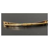 14k gold tie bar