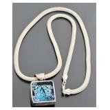 Sterling Silver & Art Glass Necklace