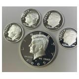 (5) S Mint US Silver Proof Coins