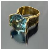 Gold over Sterling Silver Cocktail Ring