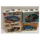 (4) Vintage Partial Built Model Kits
