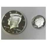 1996S Silver Proof Kennedy Half & Roosevelt Dime