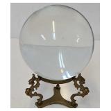 Clear Crystal Ball w/Stand for Fortune Telling
