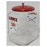 Vintage Lance Glass Counter Top Cracker Jar