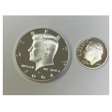 2004S Silver Proof Kennedy Half & Roosevelt Dime