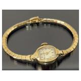14k gold Bulova ladies wrist watch