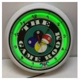 Retro 18"  "The Game Room" Neon Wall Clock