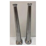 (2) Nickel Plated Brass Elkhart 12" Fire Nozzles