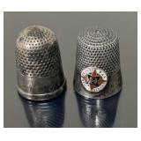 (2) Sterling Silver Thimbles