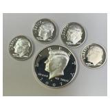 (5) S Mint US Silver Proof Coins