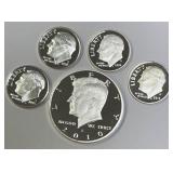 (5) S Mint US Silver Proof Coins