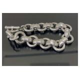 Judith Ripka Sterling Silver Toggle bracelet