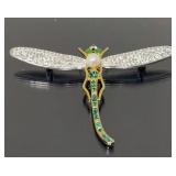 Designer Rhinestone Dragon fly brooch