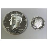 2006S Silver Proof Kennedy Half & Roosevelt Dime