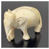 Antique carved ivory 1 1/2"L elephant