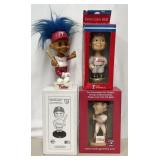 (4) Phillies Bobble Head Figurines