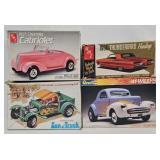 (4) Vintage Model Car Kits w/Orig Boxes