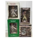 (4) Phillies Bobble Head Figurines w/Orig Boxes