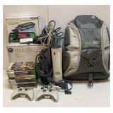 XBOX 360 Game System w/(11) Games & Backpack