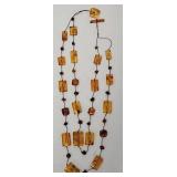 Contempory style amber necklace
