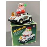 Taiwan Battery Op Santa "Cartoon Car" w/Orig Box