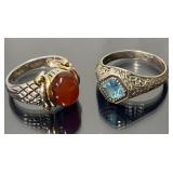 (2) Sterling Silver Rings